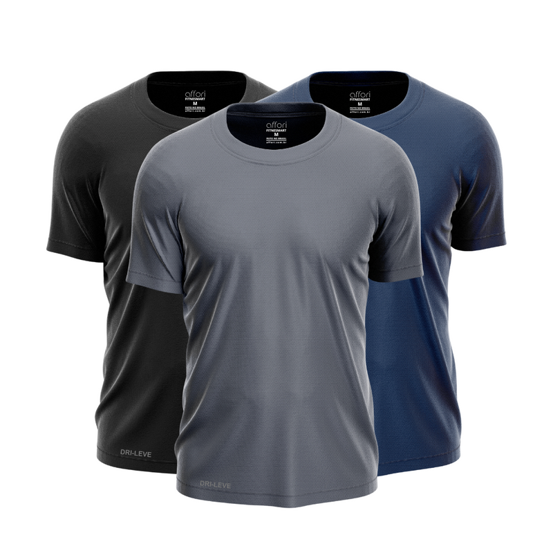 Set of 2 dry fit training t-shirts for men – anti-sweat