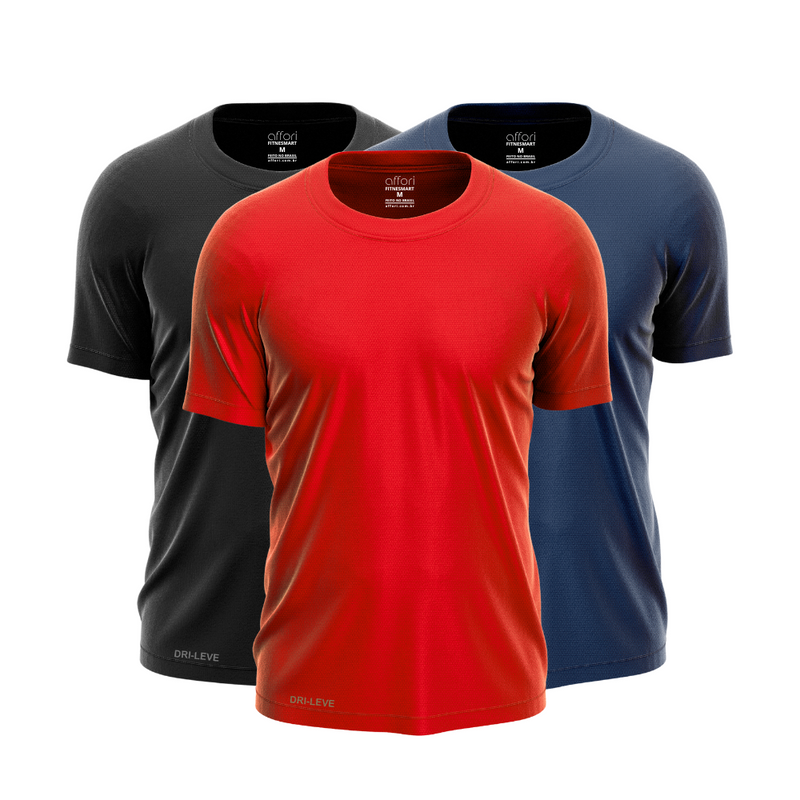 Set of 3 dry fit training t-shirts for men – anti-sweat