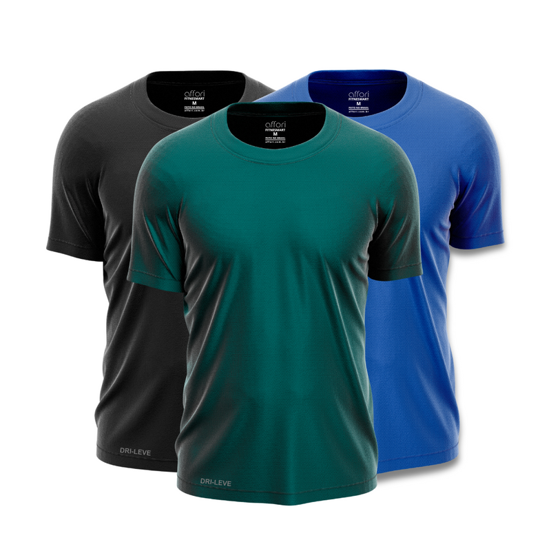 Set of 3 dry fit training t-shirts for men – anti-sweat