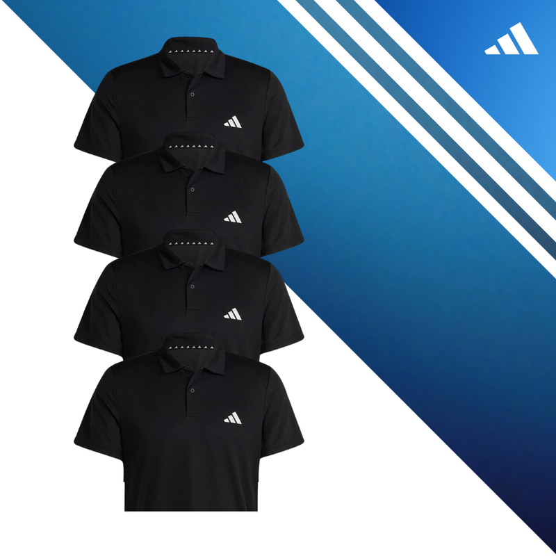 Set of 4 adidas Tr-Es Base Short Sleeve Polo