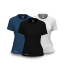 Kit 3 FitneSmart Women's Technology T-Shirts - Anti-Sweat