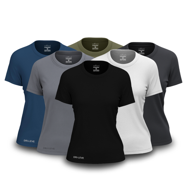 6-piece women's T-shirt set - anti-sweat