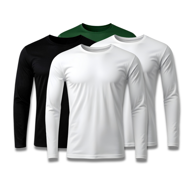 Set of 4 long-sleeved T-shirts with technology – winter promotion