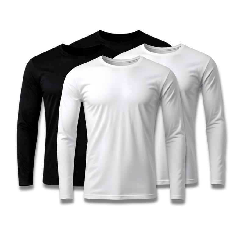 Set of 4 long-sleeved T-shirts with technology – winter promotion