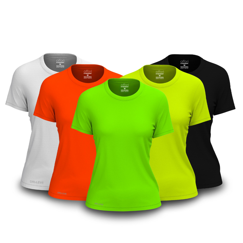 Pack of 5 Women's Dry Fit T-Shirts for the Gym – Anti-Sweat